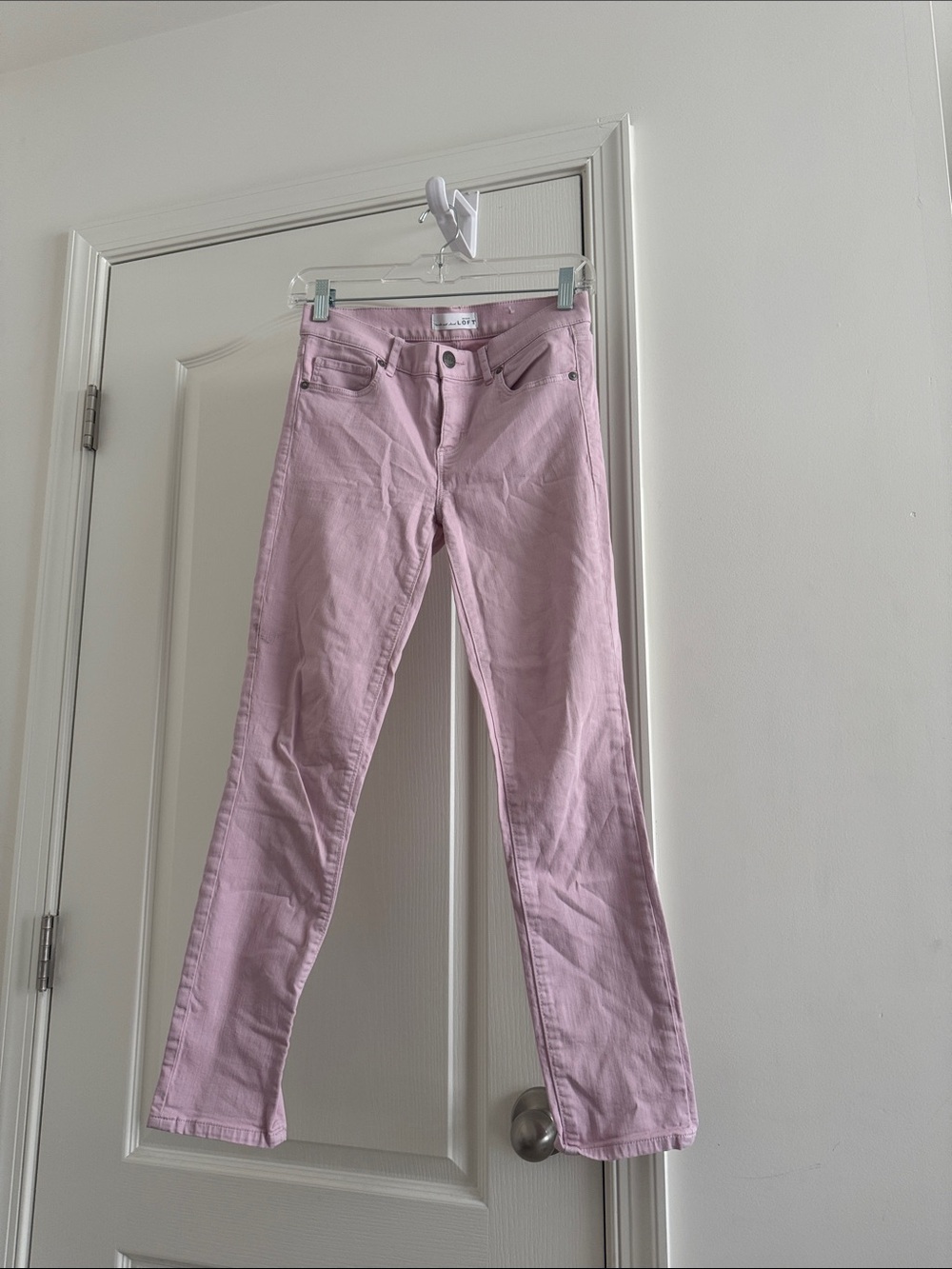 LOFT Light Pink Skinny Jeans